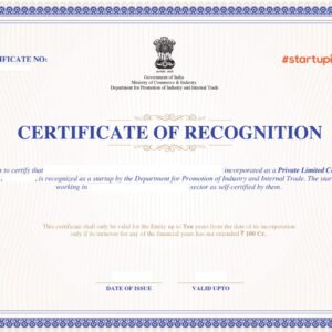 Start Up Registration Certificate