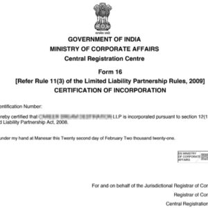 LLP Registration Certificate